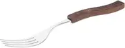 Gatuida Stainless Steel Dinner Forks with Walnut Handle Versatile Cutlery for Home and Restaurant for Western Asian Dishes Safe Design