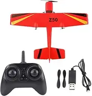 RC Airplane Ready to Fly, 2.4G ZC-Z50 Remote Control Airplane EPP Foam Airplane Plane Aircraft Model Toy for Kids and Adults, Easy to Fly and Durable(Red)