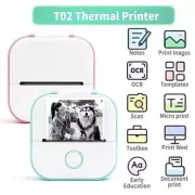 Phomemo T02 Mini Pocket Bluetooth Thermal Printer Wireless Photo Inkless Sticker