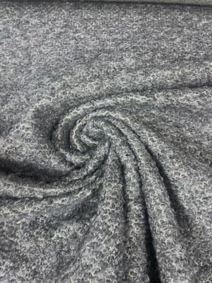 5.75 yds P Kaufmann Alpaca Ash Italian Wool Blend Boucle Upholstery Fabric