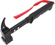 ZONADA Outdoor Camping Hiking Hammer Mallet Puller for Tent Pegs Stakes Black 32cm Non-slip Head Design with holding strap and bag