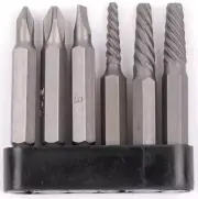 KOSHIHARA 1/4”Hex Screw Extractor Set N023 6-pc Set With Holder