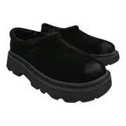 UGG TASMAN LUG SUEDE BLACK MEN'S SHEEPSKIN COMFORT SLIPPERS US SIZE 8