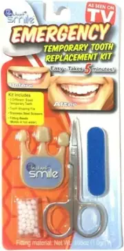 Emergency Temporary Tooth Replacement Kit -Dark