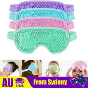 HOT/COLD MASK Gel Beads Eye Spa Reusable Cooling Ice Pack Pain Relief Tired Eyes