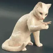 Lenox Ivory Cat Collection White China w/ 24 Karat Gold COA Curious Encounters