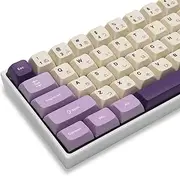 AHHC PBT Japanese Keycaps - Ocean Custom, 123 Keys XVX Profile Keycaps Full Set, for Cherry Gateron MX Switches Mechanical Keyboard (Purple)