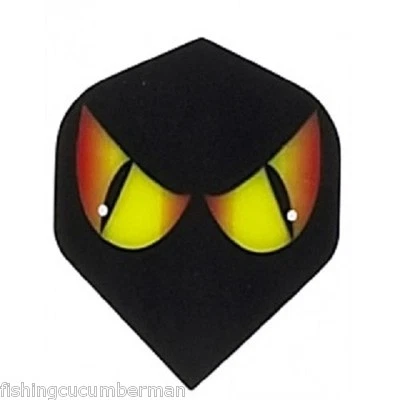 5 SETS OF RUTHLESS "BLACK YELLOW EYES" DART FLIGHTS
