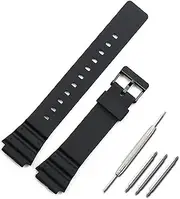 [BHUTMPJK] HPEPGCUCNT Resin strap men's pin buckle watch accessories sports waterproof strap Fit For Casio MRW-200H W-752 w-s210H W-800H W-735H watch band