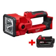 Milwaukee Search Light 18V Li-Ion Cordless 198° Head 1250-Lumen w/ 3.0Ah