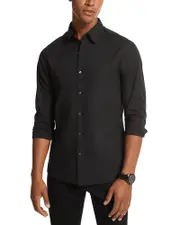 Michael Kors Cotton Stretch Classic Fit Button Down Shirt
