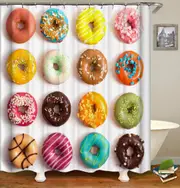 Colorful Doughnuts Shower Curtain