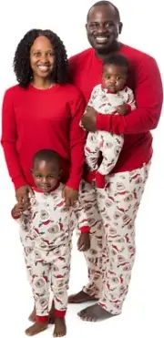 Burt's Bees Baby Family Christmas Pajamas Matching Sets - Organic Cotton PJs for