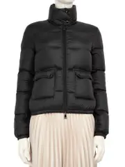 Black Puffer Goose Down Filled Jacket