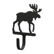 Village Wrought Iron WH-19-S Moose Wall Hook Small - Black