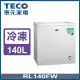 TECO東元 140公升 上掀式單門臥式冷凍櫃(RL140FW)