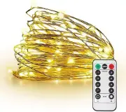 200 LED 65.6ft Waterproof Fairy String Light w/ Remote Control Battery Operated
