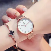 在飛比找樂天市場購物網優惠-手錶女學生鋼帶韓版潮流簡約時尚防水休閒女士手錶個性石英錶女錶