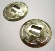 Silvertone Round Conchos 1 5/16 inches pack of 5