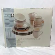 NEW 16 PIECE SET OF HOME MODERN ISABELLE DINNERWARE SET IN BOX FREE SHIPPING