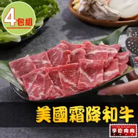 在飛比找momo購物網優惠-【享吃肉肉】美國霜降和牛4包(100g±10%/包)