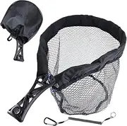 Fishing Landing Net - Net with Handle, Fish Catcher | Durable Landing Net for Pond Lake Stream, Fly Bass Trout Catfish Salmon Transport Tool for Fishermen, Kayak Boating Outdoor Casting Equipment