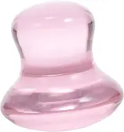 1Pc Pink Mushroom Shaped Facial Massager Smooth Massaging Stone for Tool for Face and Full Body Massage Natural Jade for Relaxation and Tension Relief