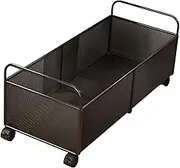 rockible Mesh Rolling File Cart Rolling Organizer Office Supplies Portable with Wheels, Mesh Storage Cart for Office Folders Toys Home, L