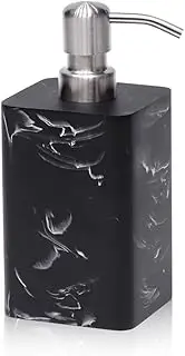 Matte Black Soap Dispenser Suanti 14.5 Oz/430ML with Rust Proof Stainless Steel Pump,Refillable Liquid Square Decorative Soap Dispenser for Hand Soap,Dishwashing Liquid and Hand Lotion