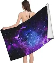 JBYJBX Blue Galaxy Print Beach Towel Quick Dry Sandproof Microfiber Beach Bath Towel for Travel Pool Camping