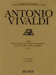 Antonio Vivaldi Credo RV591 Full Study Score Vocal & Orchestra Sheet Music
