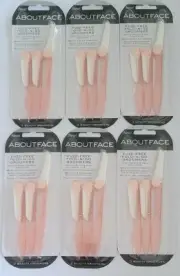 6 Pks About Face Fuzz Free Fold N Go Pink Groomers, 3 ct Each. Total of 18