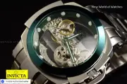 Invicta Men's Coalition Forces MAN Of WAR Green Skeleton Dial AUTOMATIC Watch