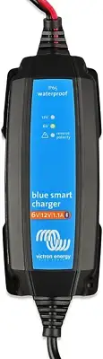 Blue Smart IP65 Smart Car Battery Charger 6V/12V 1.1A, Trickle Charger, Float Ch