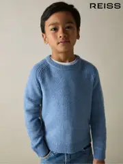 Reiss Airforce Blue Cloud 9-13 yrs Merino Wool-Blend Crew-Neck Jumper (AG1908) | $80