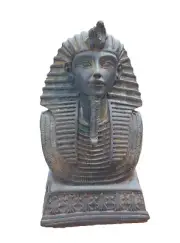 King Tutankhamun Antique Egyptian Statue Unique Black Stone Bazareg