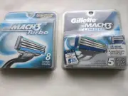 Gillette Mach3 Turbo Men's Razor Blade Refills - 2 Pack Total Of 13 Cartridges