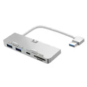 HC413 Aluminum USB 3.0 Hub Type-C Hub TF/SD Card Reader USB Adapter for IMAC Phone Camera Printer U Disk