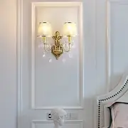 Wall Sconces Gold 1/2 Light Wall Sconce, Modern Wall Light Fixtures, Farmhouse Wall Sconces with Clear Glass Shade, Wall Lights for Living Room, Bedroom, Stair