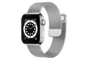 [Gadget & Gear Australia] Magnetic Milanese WristBand for Apple Watch iWatch Series 6 38mm & 40mm Wrist Band (Silver)