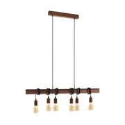 Townshend 6 Light Pendant Antique Brown - 49859