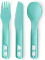 Sea to Summit Passage Camp Cutlery Set, Fork, Spoon and Knife, Aqua Sea Blue (3 Piece)