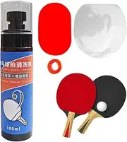 Table Tennis Paddle Cleaner - Table Tennis Racket Care Kit,Paddle Cleaning Supplies with Sponge & Protective Film, Eliminate Dirt, Dust & Oil