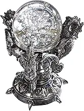 Design Toscano QS291672 Dragons of Corfu Castle Mystic Glass Globe, Silver