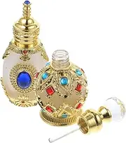 2pcs Refillable Essential Oil Bottles Vintage Travel Perfume Container with Sphere Elegant Practical Oil Storage for Personal Use