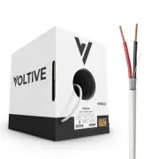 Voltive 18/2 Speaker Wire - CL3 - In-Wall/Direct Burial - OFC - 500ft - White