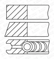 91,1 (STD) 2-2-3 Piston ring set fits: HYUNDAI GALLOPER II, GRACE, H100, PORT