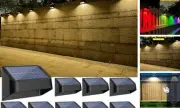 Solar Lights Outdoor 8 Pack, RGB 8 Colors, Dusk to 8 Packs Warm White & RGB