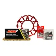KTM 250 SXF Troy Lee Designs 2021-2021 RHK 14/49 Gold MX Chain & Red Alloy Sproc