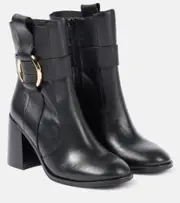 [See By Chloe] See By Chloé Zelda 90 leather ankle boots AU 9 black
